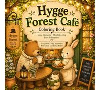 Hygge Forest Cafe Coloring Book: Cozy Slow Living Scenes for Relaxation and Stress Relief