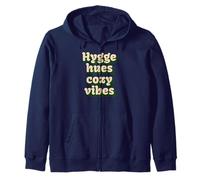 Hygge Inspired Cozy Vibes Calm Living Lifestyle Zip Hoodie