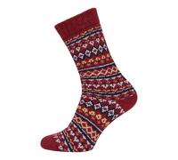 Hygge Nordic Wool Socks - Maroon | Warm Norwegian Winter Socks