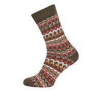 Hygge Nordic Wool Socks Olive | Thick Norwegian Winter Socks