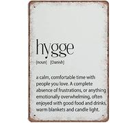 Hygge Print Scandinavian Decor Fika Nordic Decor Scandi Art Mindfulness Office Lagom Art Novelty Tin Metal Sign Plaque Bar Pub Vintage 8x12 Inch