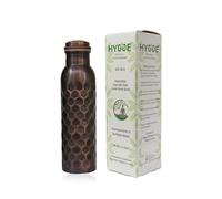 HYGGE Pure Copper Water Bottle 34 Oz Copper Bottle Water with Lid - Ayurvedic Copper Water Bottle - Copper Water Vessel - Drink More Water Bottle - Large -Leak Proof - Antique Hammered