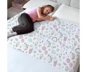 Hygge Sheets® Potty Training Bed Pads | 100% Waterproof | Bed Wetting Sheets for Double Beds | Non Slip, Easy to Change at Night | Includes Free Children's E-Book | UK Brand | Unicorn
