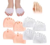 Hyggea bunion for women bunion corrector for women Nighttime- silicone toe separators for Day and nighttime Relief, hammer toe Support, big corrector (2*Skin+2*Transparent)
