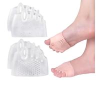 Hyggear Silicone Toe Separators for Women, 1/2 Pairs Silicone Toe Separators, Comfort & Breathable, Long-Term and Durable, Soft Gel Toe Separator for Men and Women (Clear-2 Pairs)