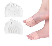 Hyggear Silicone Toe Separators for Women, 1/2 Pairs Silicone Toe Separators, Comfort & Breathable, Long-Term and Durable, Soft Gel Toe Separator for Men and Women (White-1 Pair)