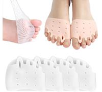 Hyggear Silicone Toe Separators for Women - Bunion Corrector for Women and Men,Bunion Corrector Cushion Silicone Toe Separators for Women&Men Realign Crooked Toes,Breathable&Soft (White-2Pairs)