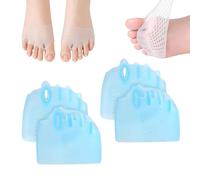 Hyggear Silicone Toe Separators for Women & Men, Breathable Soft and Comfortable Gel Foot Cushions, Realign Crooked Toes (2 Pairs Blue, One Size)