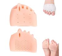 Hyggear Silicone Toe Separators for Women Men, Bunion Corrector Cushion, Breathable and Soft Gel Toe Separators for Overlapping Toes Foot Corrector(Skin)