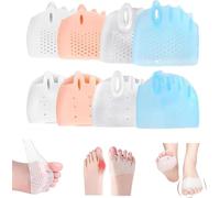 Hyggear Silicone Toe Separators for Women Men, Hygear Toe Separators, 1/2/4 Pairs Silicone Toe Separators for Overlapping Toes, Breathable Soft Gel Foot Corrector for Men and Women (4 Pairs)