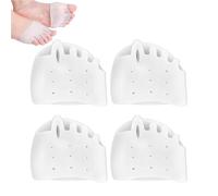 Hyggear Silicone Toe Separators for Women & Men, Soft and Breathable Toe Spacers, 2025 New Foot Corrector for Overlapping Toes and Bunion Relief (White 4pcs)