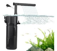 hygger 4 in 1 Internal Aquarium Filter, Adjustable Flow Submersible Filter 300L/H, 5W Power Quiet Aquarium Fish Tank Filters for 5-15 Gallon Tank with Aeration & Rainfall