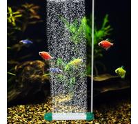 hygger 5.9 Inch Aquarium Bubble Strip, Nano Dual-Row Aquarium Air Stone Kit, Quiet Dissolved Oxygen Diffuser Air Bubble Curtain Wall, Self-Sinking Fish Tank Bubbler Decoration for Saltwater Freshwater