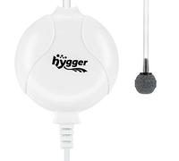 hygger Aquarium Air Pump, Ultra Silent <33dB Fish Tank AirPump, 1.5W 420 ml/min High Energy Saving Aquarium Pump with Air Stone, Silicone Tube, Suction Cup and Clips, for Fish Tanks up to 55 Litre