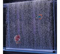 hygger Aquarium Bubble Strip, Nano Air Bubble Curtain Wall Aquarium, Quiet High Dissolved Oxygen Diffuser Fish Tank Bubbler Decorations Self-Sinking for Freshwater Saltwater (27.5 Inch)