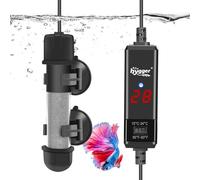 hygger Aquarium Heater 100W Fish Tank Heater, Submersible Glass Heater, Adjustable Temperature Controller 15-34℃, Mini Aquarium Heating Rod for Fish Turtle Tank Heater for Fish, Shrimp, terrapin