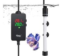 hygger Aquarium Heater 500W Adjustable Submersible Fish Tank Heater,Dual Heating Mode Glass Rod Aquarium Turtle Heater For 208-378L Freshwater or Saltwater