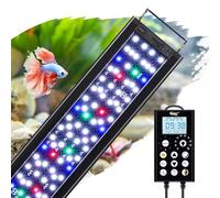 hygger Aquarium LED Light, Full Spectrum Fish Tank Light,Aquarium Plant Lights with Controller & Timer, 5 Modes, 8 Colors, Adjustable 10 Brightness, Extendable Brackets, 46W, 90-105CM