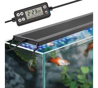hygger Aquarium Light, Auto On Off LED Aquarium Light, Full Spectrum Fish Tank Lights with LCD Monitor, 22W 24/7 Lighting Cycle, 7 Colors, Adjustable Timer,3 Modes for 60-76cm Freshwater Tank