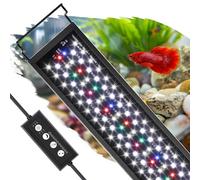 hygger Aquarium Light, Full Spectrum Fish Tank Light, LED Plant Light with Controller, 3 Modes with Timer, 9 Colors, Adjustable 10 Brightness, Extendable Brackets, 24W for 60-76CM Freshwater Tank