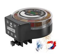 hygger Automatic Fish Feeder for Aquarium: Auto Fish Food Dispenser with LED Display & Timer, Aquarium Vacation Feeder with 3 AA Batteries for Betta Turtle Goldfish
