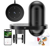 hygger Automatic Fish Feeder WIFI, Fish Feeders for Aquariums with APP Control, Aquarium Auto Feeder Food Dispenser with Camera, 230ML Large Capacity USB Aquarium Feeder for Weekend Holiday