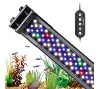 hygger Clip On Aquarium Light, Full Spectrum LED Aquarium Light, 18W 24/7 Lighting Fish Tank Light with 10 Colors, Adjustable Timer,3 Modes for 45-60cm Planted Tank