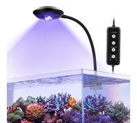 hygger Clip on Fish Tank Light, LED Aquarium Lights 20W, Blue Focused Reef Tank Light 24/7 Mode, 4 Modes 3 Timer, 360°Adjustable Goose-Neck, Marine Led Lights for Coral Aquarium Light for Saltwater