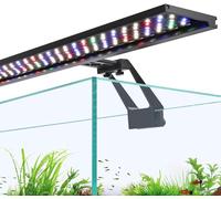 hygger Clip On Full Spectrum Aquarium Light, 18W Aquarium LED Light Day-Night Dual Timer Sunrise-Day-Sunset-Moon Fish Tank Light, Adjustable Timer Brightness with 9 Colors for Planted Tank