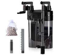 hygger Hang On Back Filter Aquarium 7W External Fish Tank Filters | 580L/H Adjustable Flow Canister Filter Quiet with Oil Skimmer Duckbill Nozzle Shower Spray Bar Accessories for 75-105L Tank
