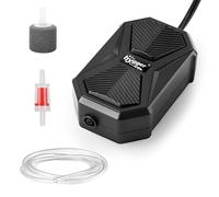 hygger Mini Aquarium Oxygen Air Pump, 2.5W Fish Tank Air Pump Silent, 9.5GPH Small Air Pump for Fish Tank Single Outlets with Accessories Suitable for Fish Tanks up to 45L