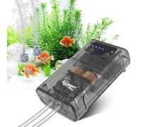 hygger Multi-use Aquarium Air Pump, USB Rechargeable Lithium Battery Powered, Two 0xygen Supply Modes Fish Tank Bubbler Aerator for Outdoor Fishing, Power Outage, Emergency
