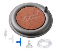 hygger Nano AirStone 3.4Inch Aquarium Air Stones Makes Tiny Bubbles, Ultra Quiet Dissolved Oxygen Diffuser with Stainless Steel Base for Aquar Fish Tank Hydroponic