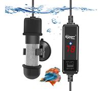hygger Small Aquarium Betta Heater, Submersible Fish Tank Heater 10W/25W/50W/100W with LED Digital Display, Suitable for Marine Saltwater and Freshwater up to 5/10/16/26 Gallon