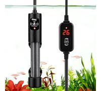 hygger Small Aquarium Heater, 25W Submersible Fish Tank Heater with Temperature Dual Digital Display Betta Turtle Tank Heater for 7.5-19L Freshwater Saltwater Aquariums