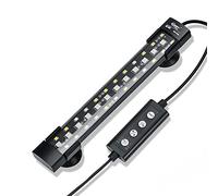 hygger Spectrum Hidden Fish Tank Light with 3 Rows Beads 7 Colors Auto On Off Sunrise-Daylight-Moonlight, Adjustable Timer Brightness 6W