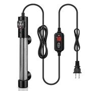 hygger Submersible Aquarium Heater, Small Adjustable Fish Tank Heater with 2 Suction Cups, Temperature Controller, Over-Temperature Off-Water Protection for Saltwater Freshwater (200W, 30-40 Gallon)