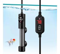 hygger Submersible Aquarium Heater, Small Adjustable Fish Tank Heater with 2 Suction Cups, Temperature Controller, Over-Temperature Off-Water Protection for Saltwater Freshwater (300W, 40-80 Gallon)