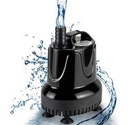hygger Submersible Water Pump, 2500L/H 60W Ultra-Quiet Fountain Water Pump, Bottom Pumping Aquarium Pump with 48 Hours Anti Dry Burning, 3m High Lift and 3 Nozzles for Fish Tank Pond Pool Garden