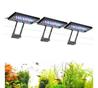 hygger Three Channel Clip On Aquarium Lights for Fish Tank, 36W LED Fish Tank Light, 24/7 Lighting and DIY Mode with 7 Colors, Adjustable Timer and Brightness for 115-227L Aquariums(3)
