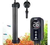 hygger Titanium Aquarium Heater,50W Submersible Aquarium Heater Saltwater Aquarium Heater with Digital Display,Titanium Fish Tank Heater for 38-57L Saltwater and Freshwater Aquariums