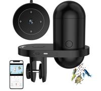 hygger WiFi Automatic Fish Feeder for Aquarium, Smart App Control Auto Fish Food Dispenser with Camera and Timer, Vacation Feeder with 230ml Large Capacity and USB Cable for Turtle Betta Koi Tank