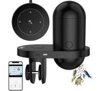 hygger WiFi Automatic Fish Feeder for Aquarium, Smart App Control Auto Fish Food Dispenser with Camera and Timer, Vacation Feeder with 230ml Large Capacity and USB Cable for Turtle Betta Koi Tank