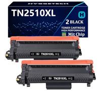 Hyggetech TN2510XL Toner Cartridge Compatible with Brother TN2510XL TN2510 Toner for Brother MFC-L2835DW Toner MFC-L2827DW MFC-L2800DW DCP-L2660DW DCP-L2620DW DCP-L2627DW MFC-L2860DW L2835DW (2 Black)