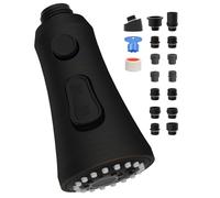 Hygie Rinse Pull Down Faucet Head Replacement with 9 Adapters Compatible with Moen Delta Faucet Head, 3 Function Kitchen Sink Faucet Sprayer Head Fit Most Faucet, Oil-Rubbed Bronze