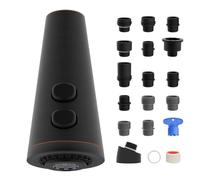 Hygie Rinse Universal Kitchen Faucet Head Replacement, 4 Water Modes, Retractable Kitchen Faucet Head with 15 Adapters, 5.5L Kitchen Sink Faucet Spray Head