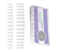 Hygienic ABS Oval Forms Sandwich Structure Top and Bottom Nails Mold for Stable Gel Nails Extensions Oval Sandwich Nails Templates