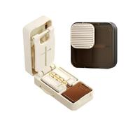 Hygienic Pills Management Systems with 4 Compartment Design Tablet Splitter Function Medicine Divider Travel Friendly Medication Organiser