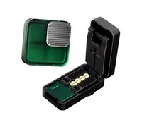 Hygienic Pills Management Systems with 4 Compartment Design Tablet Splitter Function Medicine Divider Travel Friendly Medication Organiser