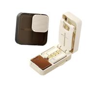 Hygienic Pills Management Systems with 4 Compartment Design Tablet Splitter Function Medicine Divider Travel Friendly Medication Organiser